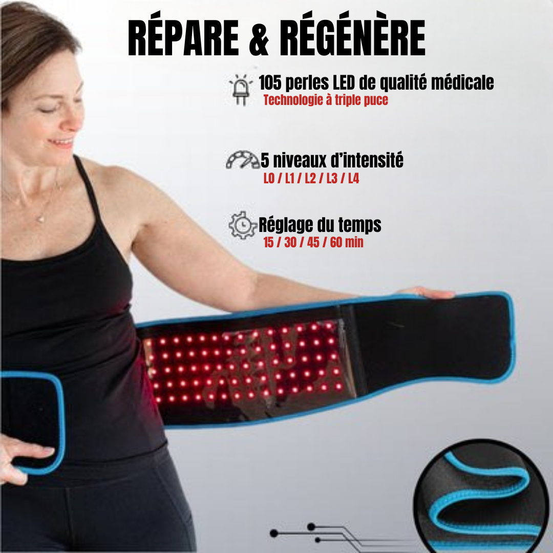 Ceinture de luminothérapie rouge et infrarouge Luminora AuraFLEX